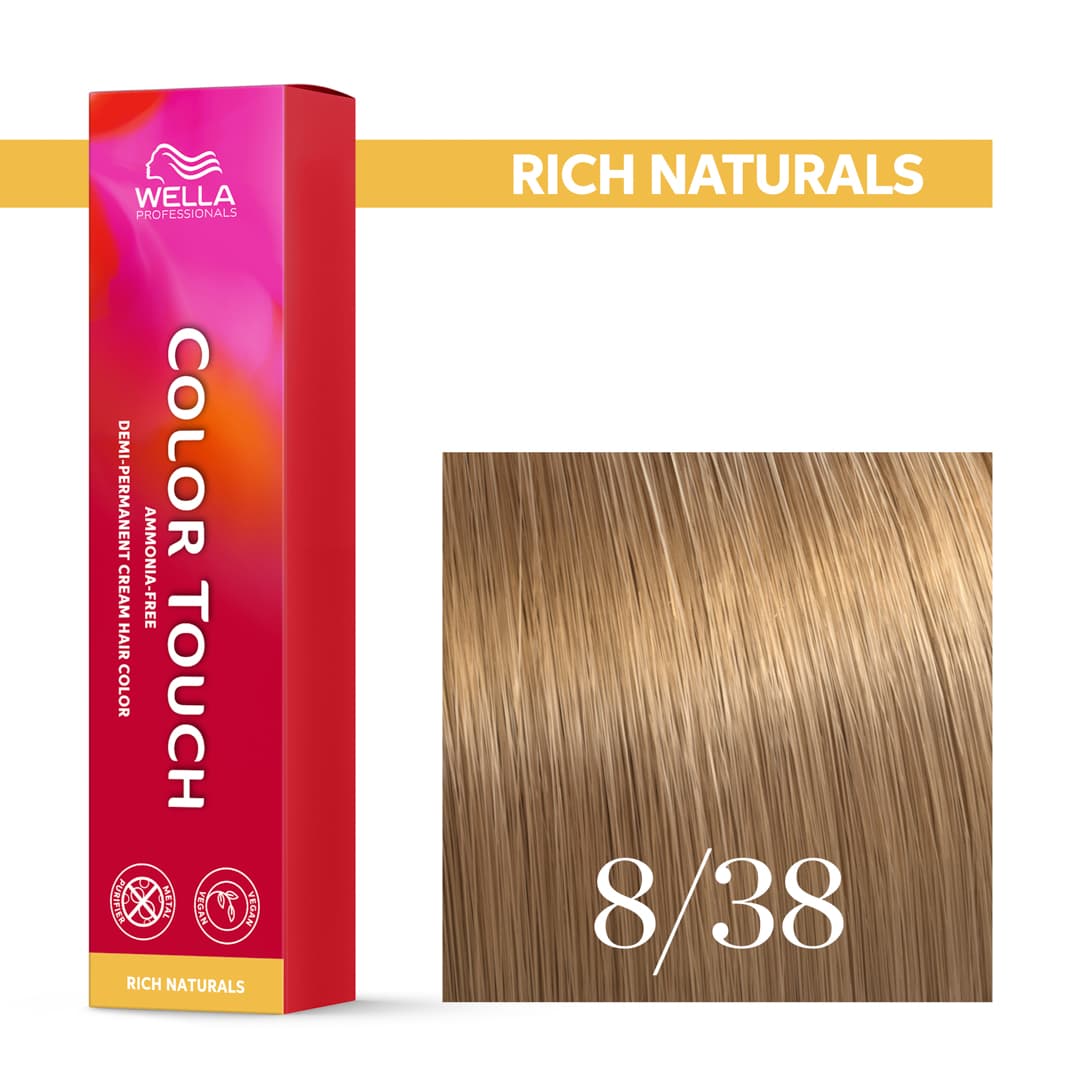 Wella Color Touch, krem tonujący bez amoniaku, 8/38