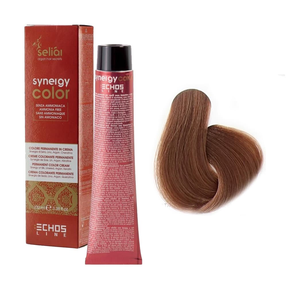 Seliar Synergy Color, farba do włosów bez amoniaku, 7.7 Blonde Brown