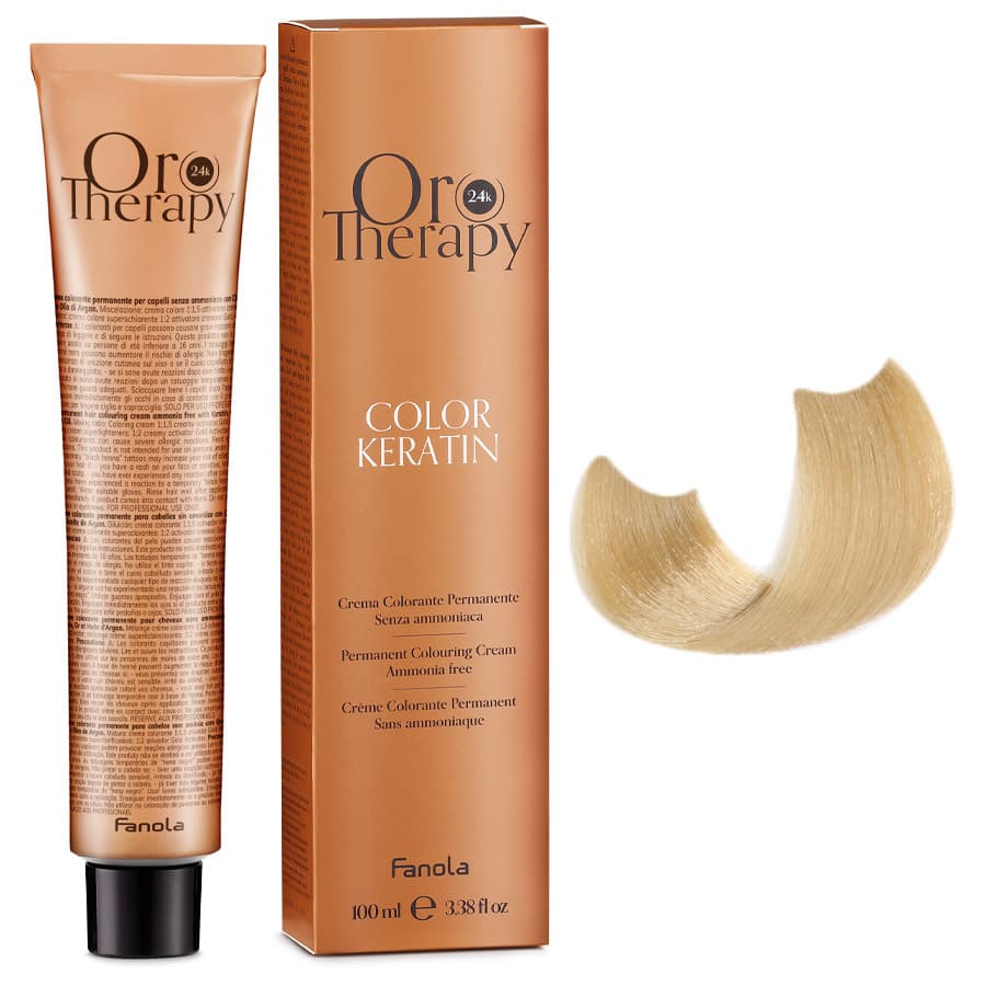 Oro Therapy Color Keratin, farba do trwałej koloryzacji bez amoniaku, 9.31
