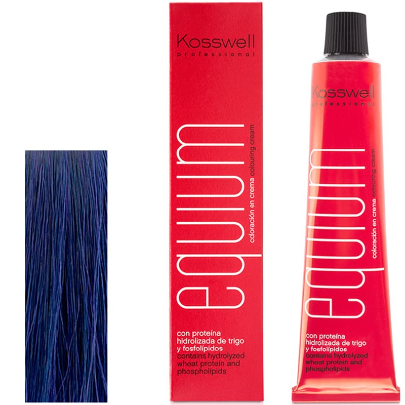 Equium Kontrast 098, Profesjonalna farba do włosów, Kontrast Niebieski