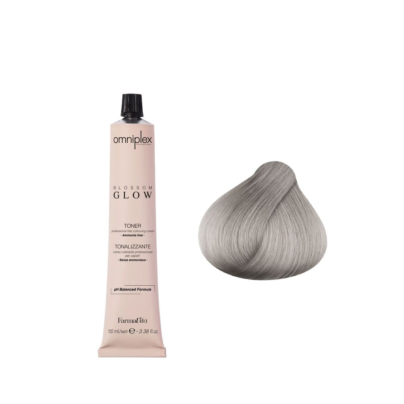 Toner Omniplex Blossom Glow Steel, toner do włosów bez amoniaku, stalowy
