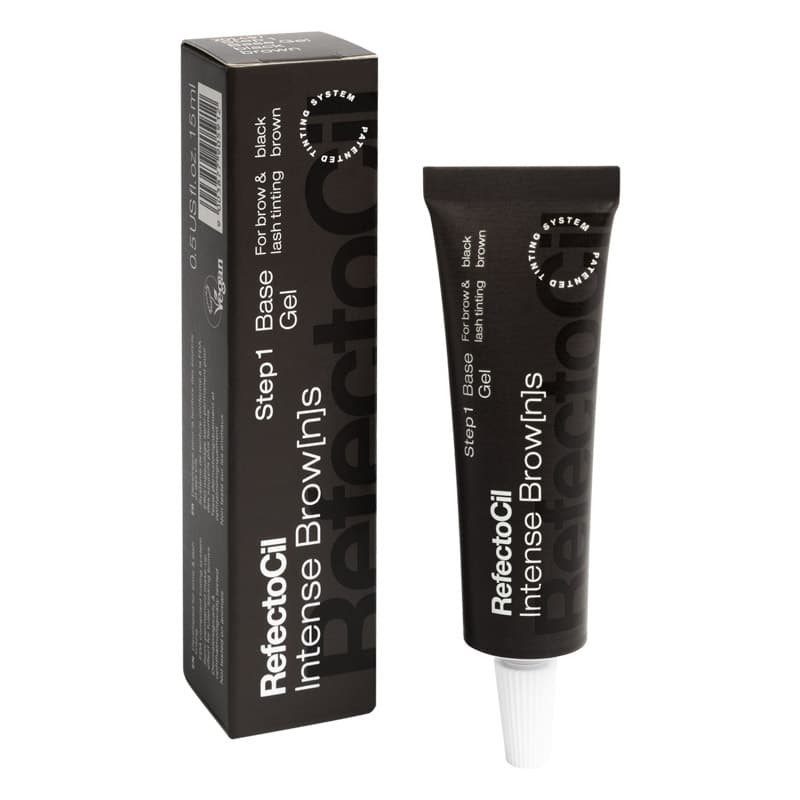 Intense Brow[n]s, Base Gel, farba do brwi i rzęs, czarny brąz,, ref.5035