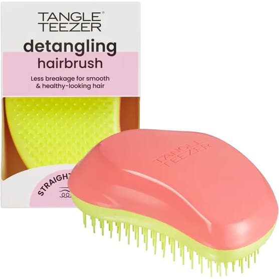 Tangle Teezer Original, szczotka do włosów, salmon pink hyper yellow