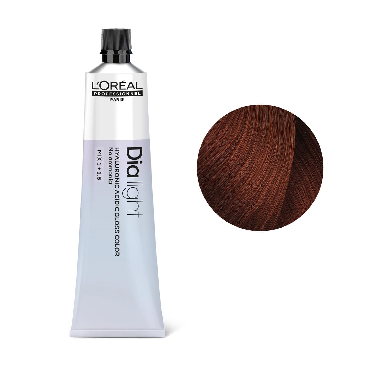 Loreal Dia Light, krem koloryzujący z kompleksem hialuronowym, 6.46