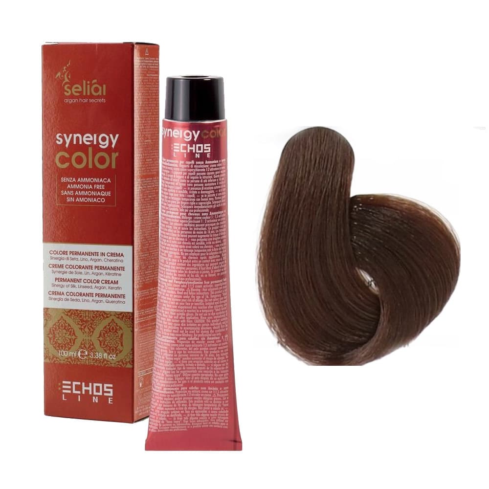 Seliar Synergy Color, farba do włosów bez amoniaku, 6.7 Dark Blonde Brown