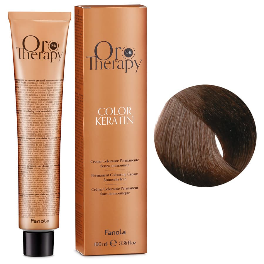 ORO THERAPY COLOR KERATIN Farba do włosów bez amoniaku - 6.00