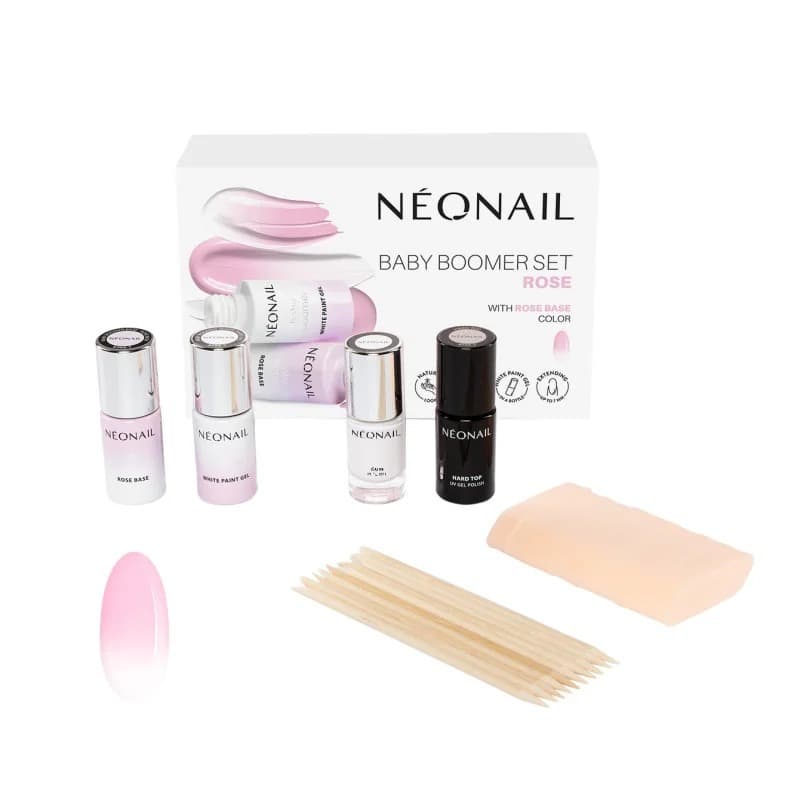 Baby Boomer Set, zestaw do paznokci, Rose