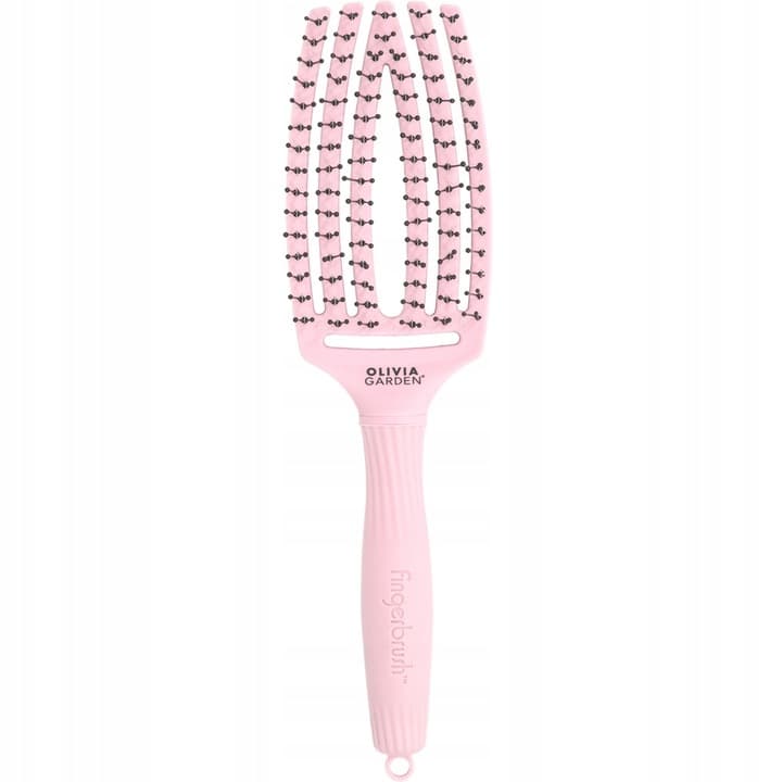 Fingerbrush Love Double Bristles Pastel Pink, szczotka do włosów, różowa