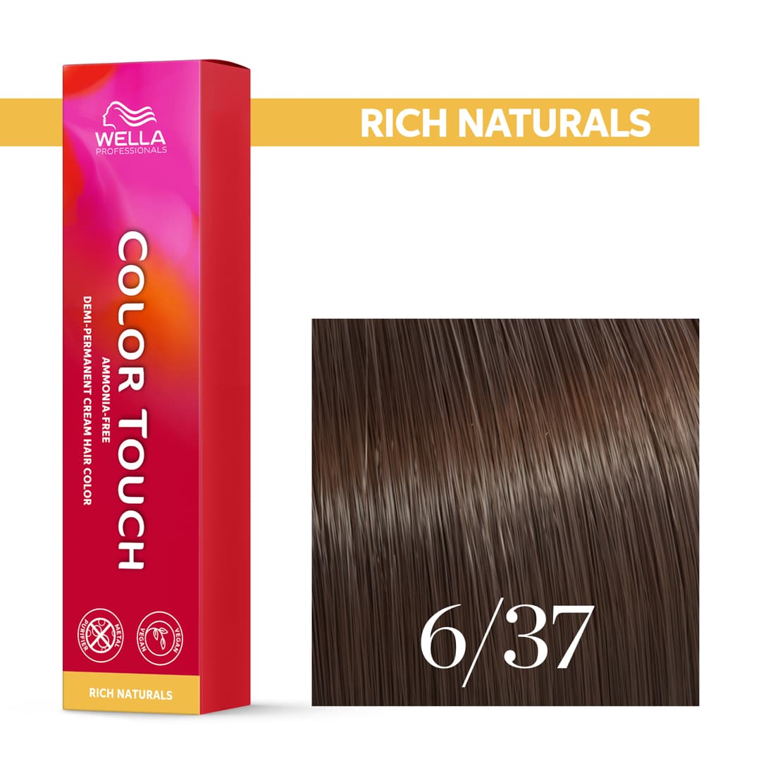 Wella Color Touch, krem tonujący bez amoniaku, 6/37