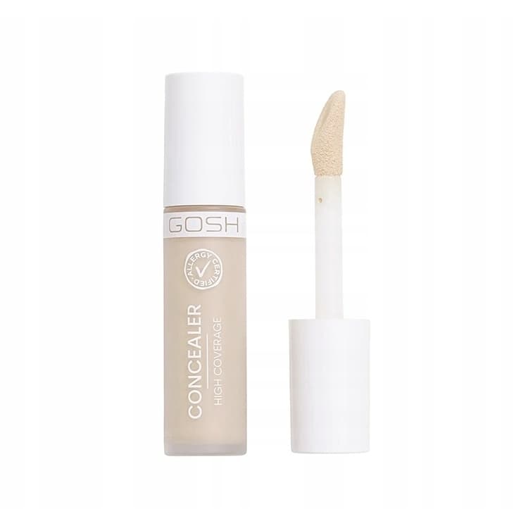 Gosh Concealer High Coverage, mocno kryjący korektor z aplikatorem,, 002 Ivory
