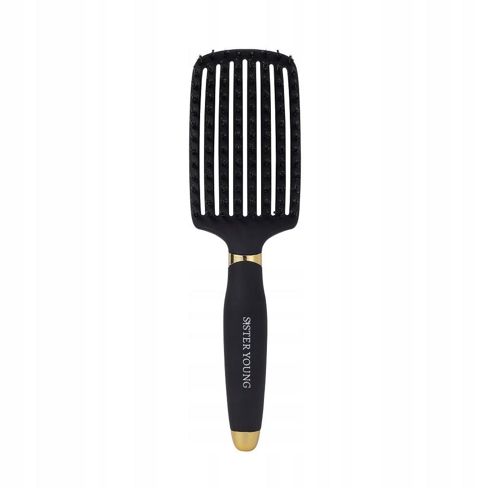 Ovia Hair Brush szczotka do włosów z włosiem dzika Black
