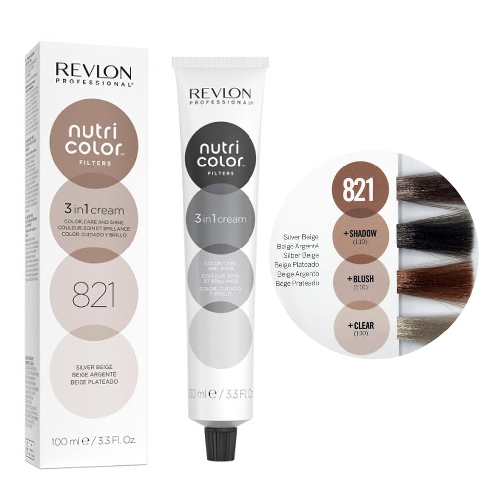 Revlon Nutri Color Filters, maska koloryzująca bez amoniaku, srebrny beż, tuba