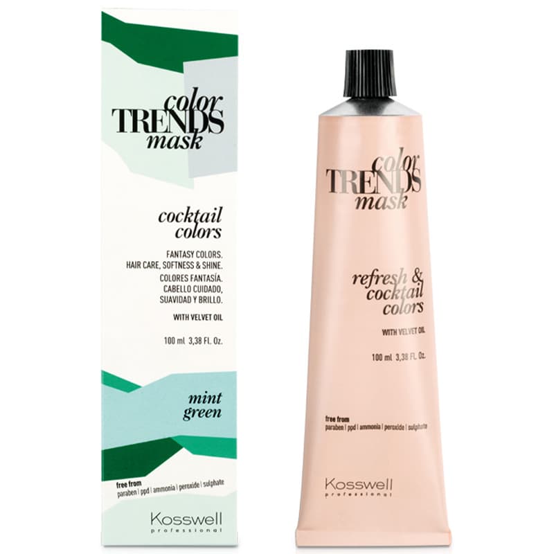 Color Trends Mask, kremowa farba do półtrwałej koloryzacji, mint green