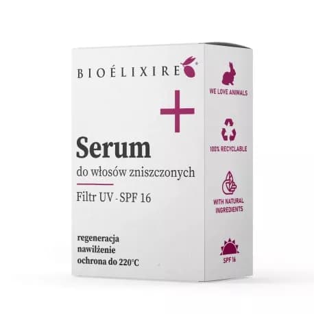 +, serum intensywnie regenerujący do zniszczonych włosów z SPF 16