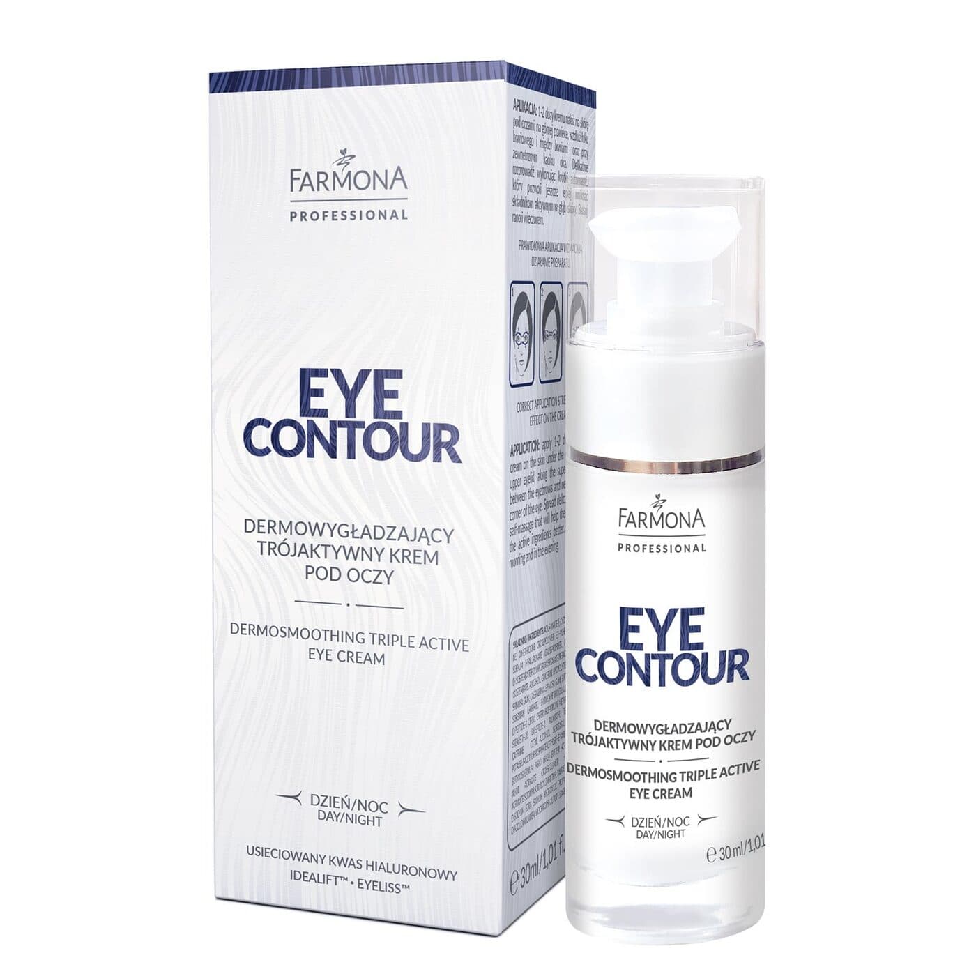 New Eye Contour, Dermowygładzający trójaktywny krem pod oczy