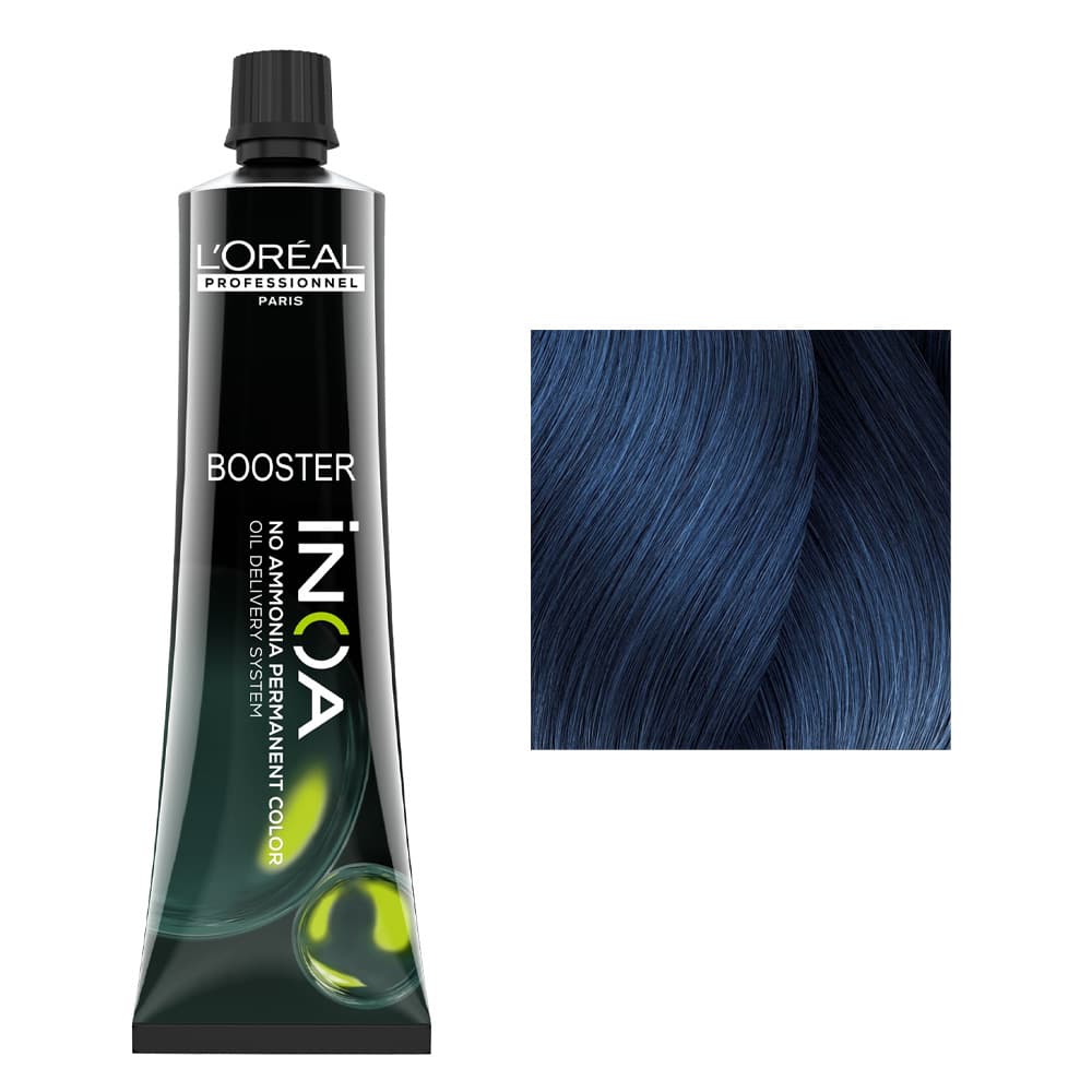 Loreal Inoa, farba booster do włosów w kremie bez amoniaku, niebieski