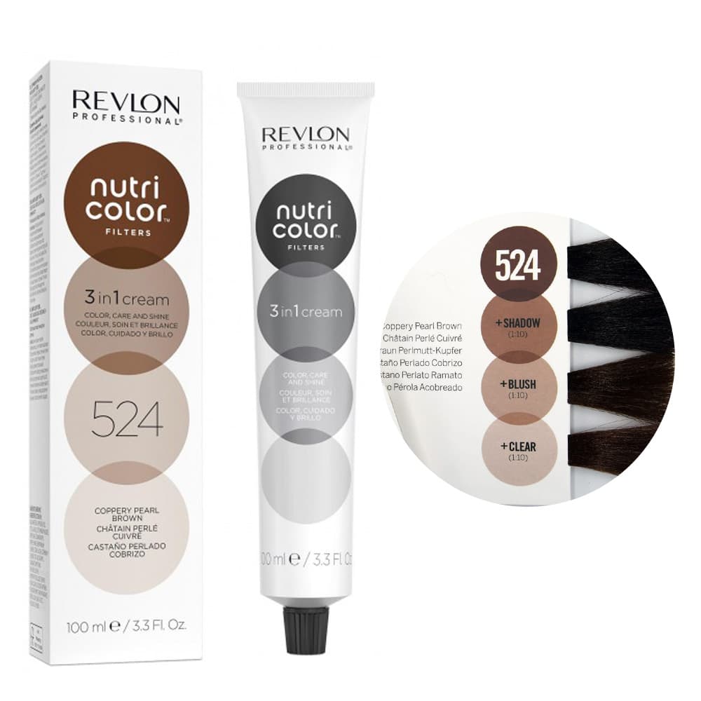 Revlon Nutri Color Filters, maska koloryzująca bez amoniaku, miedziany perłowy brąz, tuba