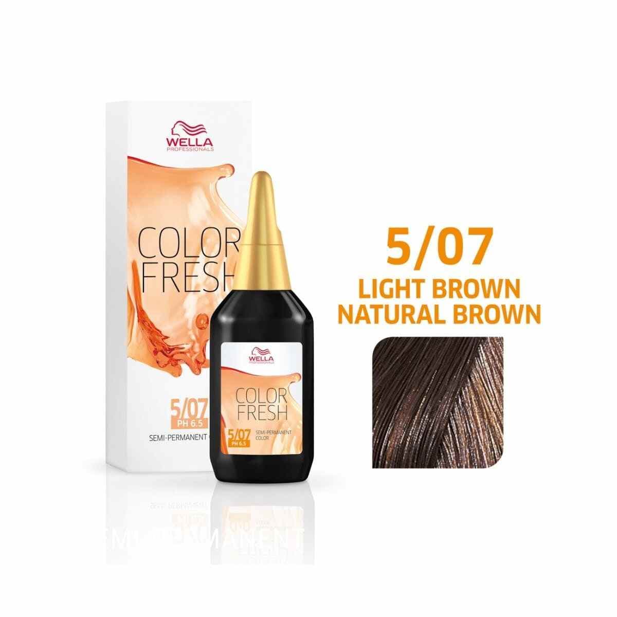 Wella Color Fresh, farba demipermanentna do włosów, 5/07