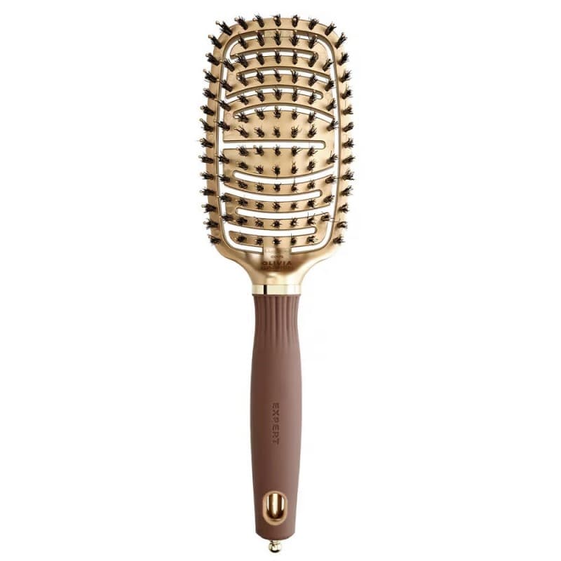 Expert Care Flex, ceramiczna szczotka dla włosów, Boar&Nylon Bristles Gold&Brown