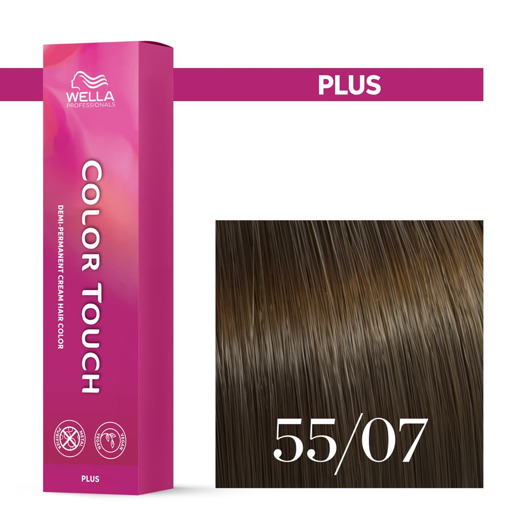 Wella Color Touch Plus, intensywny krem tonujący, 55/07