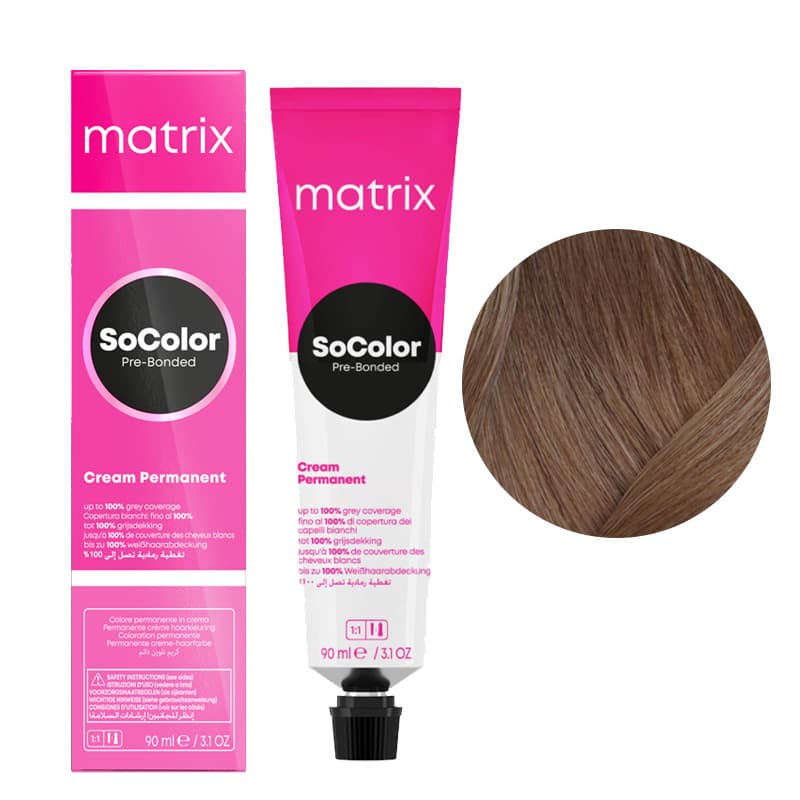 SoColor, farba do włosów z technologią Pre-Bonded, 8MA