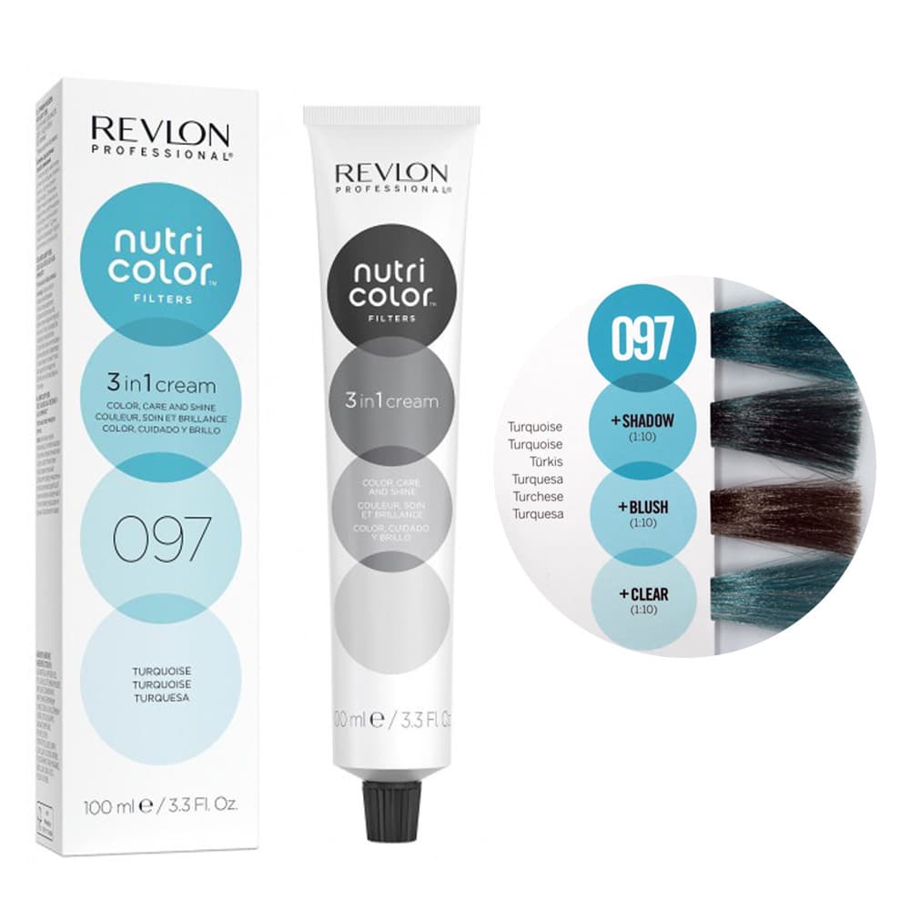 Revlon Nutri Color Filters, maska koloryzująca bez amoniaku, turkusowy, tuba