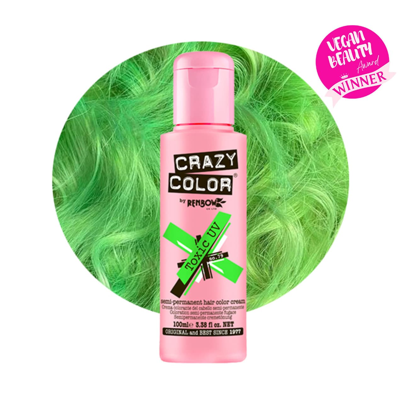Color, toner odżywczy do włosów, Toxic UV– neonowo zielony, nr 79