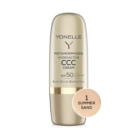 Metamorphosis, hydroaktywny krem koloryzujący CCC, SPF 50, 1 Summer Sand
