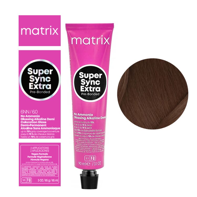 Super Sync Extra Pre-Bonded, krem do koloryzacji ton w ton, 6NN/6.00