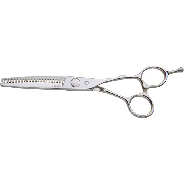 Cut Like a Diamond Taro, degażówki fryzjerskie offsetowe 6.0", stal kobaltowa, ręcznie szlifowane, 23 zęby, etui w zestawie