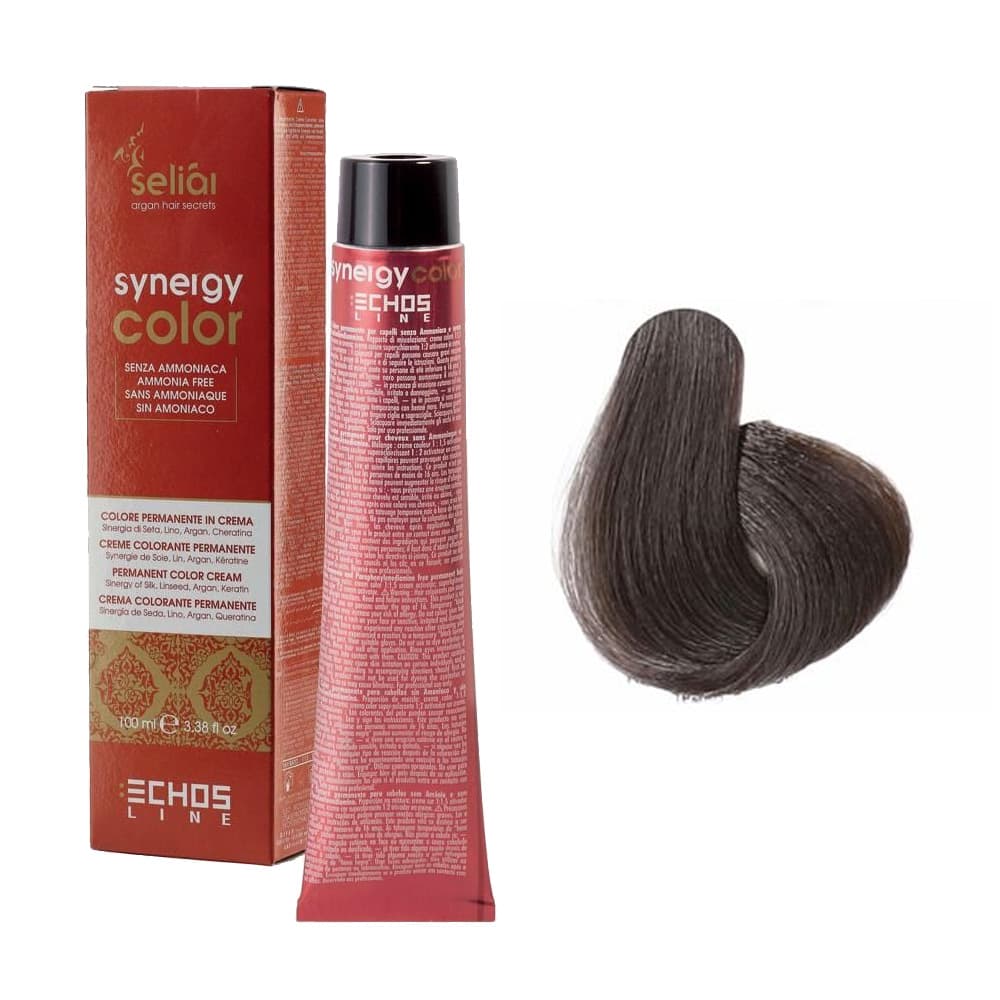 Seliar Synergy Color, farba do włosów bez amoniaku, 6.01 Dark Blonde Natural Ash