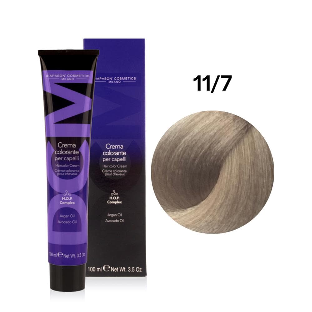 Diapason DCM, farba do włosów, 11/7 Beżowy Ultra Jasny Platynowy Blond