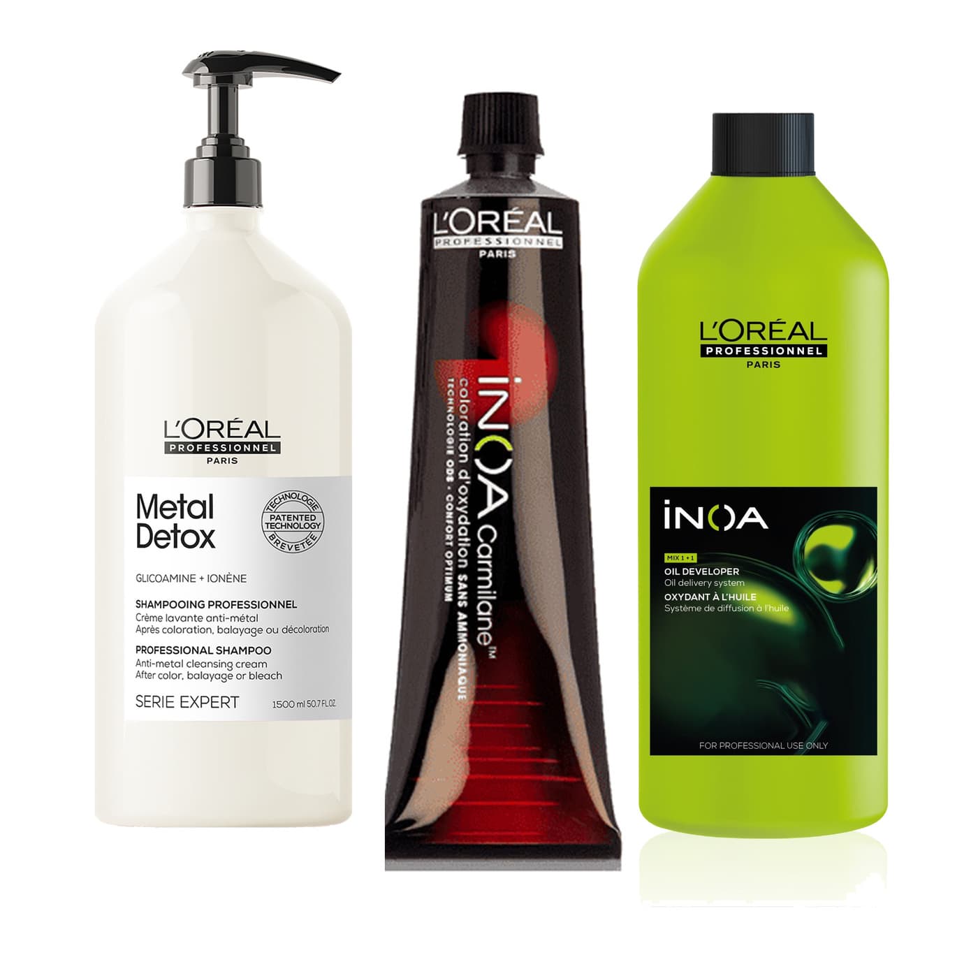 Loreal Inoa CARMILANE, zestaw do farbowania włosów, farba+oksydant+szampon