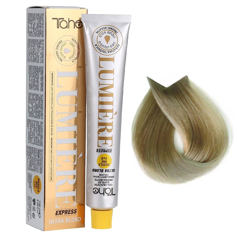 Lumiere Express Ultra Blond, farba do włosów z keratyną i olejkiem arganowym, koloryzacja trwała, 102
