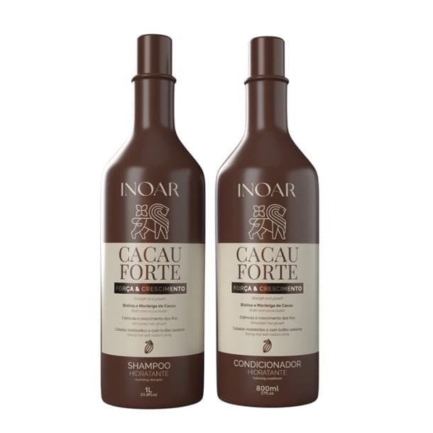 Cacau Forte Duo, zestaw XL wzmacniający włosy, szampon + odżywka