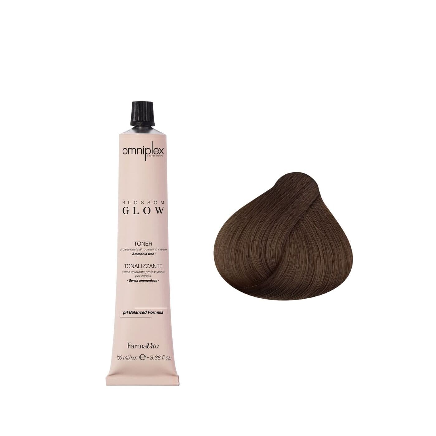 Toner Omniplex Blossom Glow Deep Chestnut, toner do włosów bez amoniaku, głęboki kasztanowy