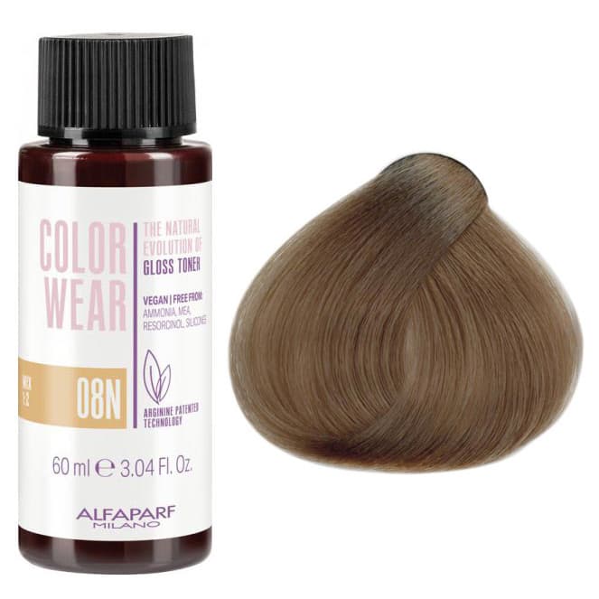 Color Wear Gloss, toner do włosów bez amoniaku,, 8N