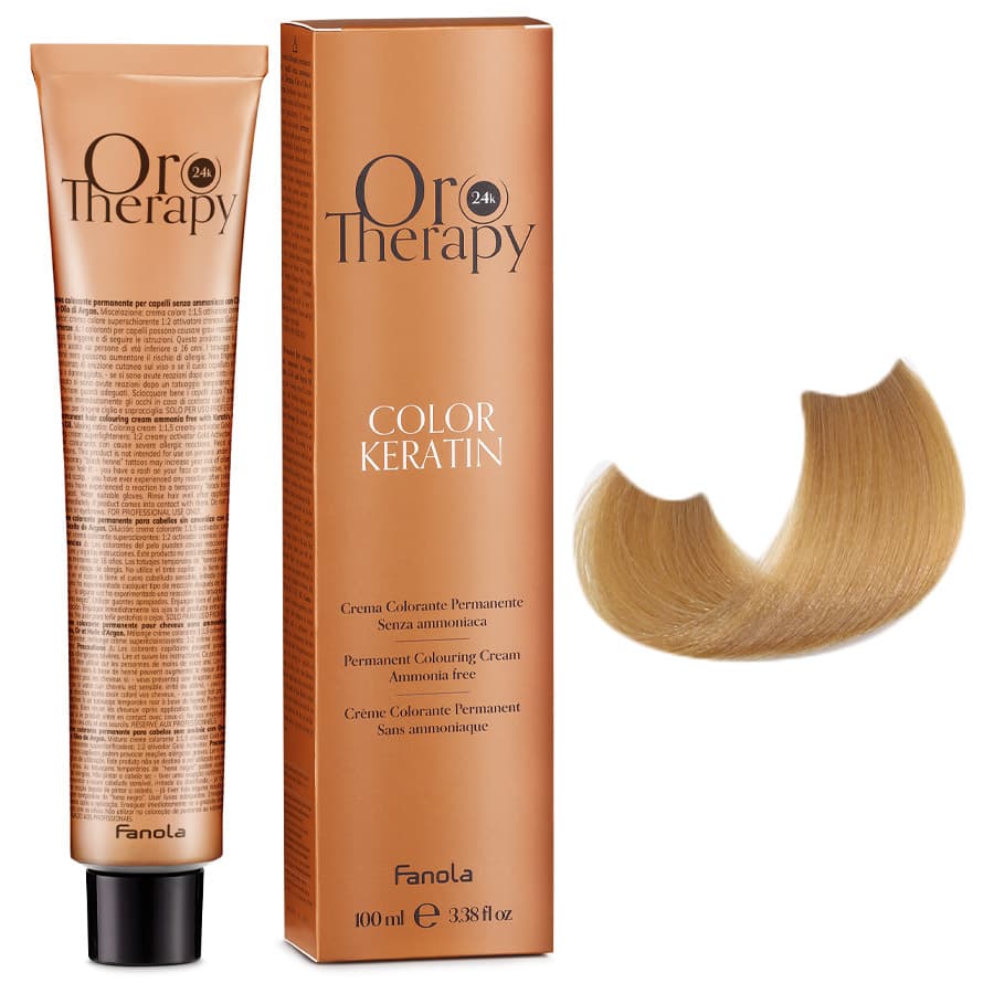 Oro Therapy Color Keratin, farba do trwałej koloryzacji bez amoniaku, 9.3