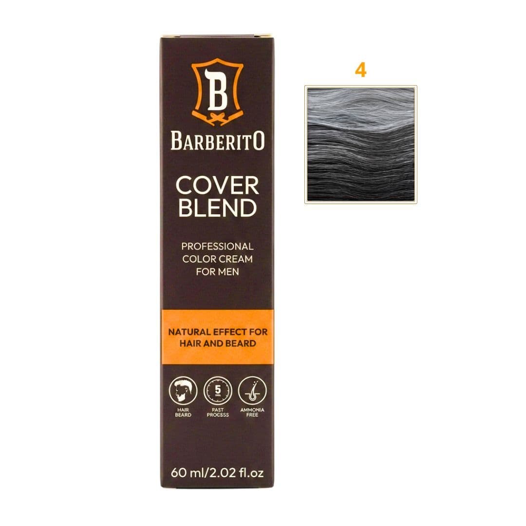 Cover Blend, krem do odsiwiania włosów i brody, 4 Medium Brown