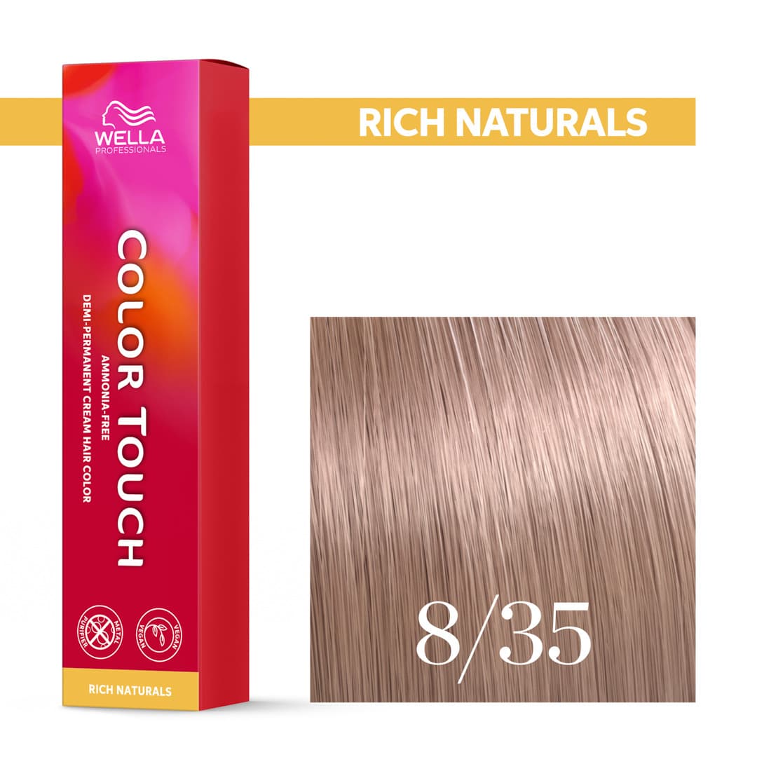 Wella Color Touch, krem tonujący bez amoniaku, 8/35