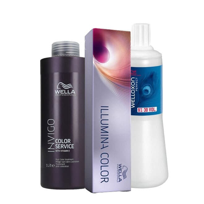 Wella Illumina, gotowy zestaw do koloryzacji, farba + welloxon + kuracja po