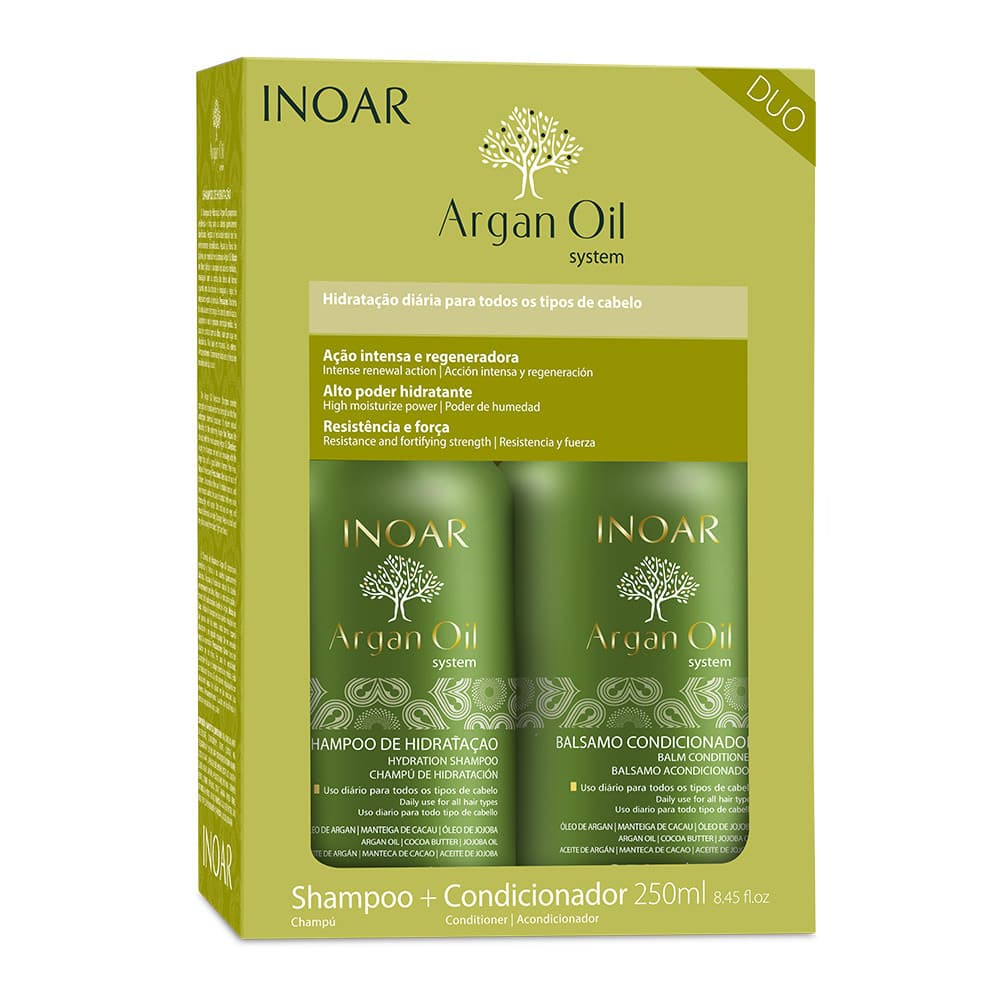 Argan Oil DUO PACK, szampon + odżywka wygładzająca