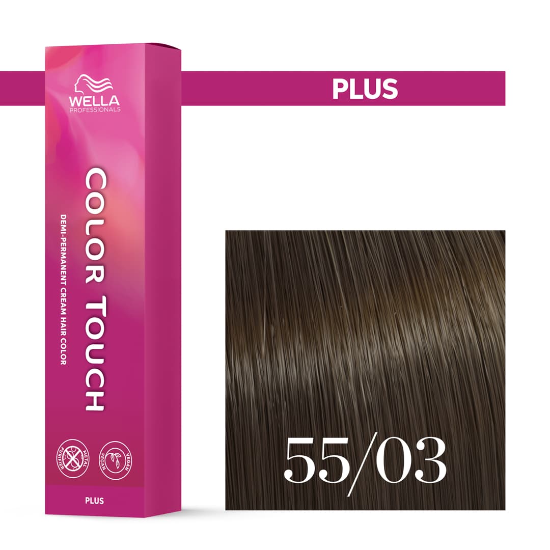 Wella Color Touch Plus, intensywny krem tonujący, 55/03