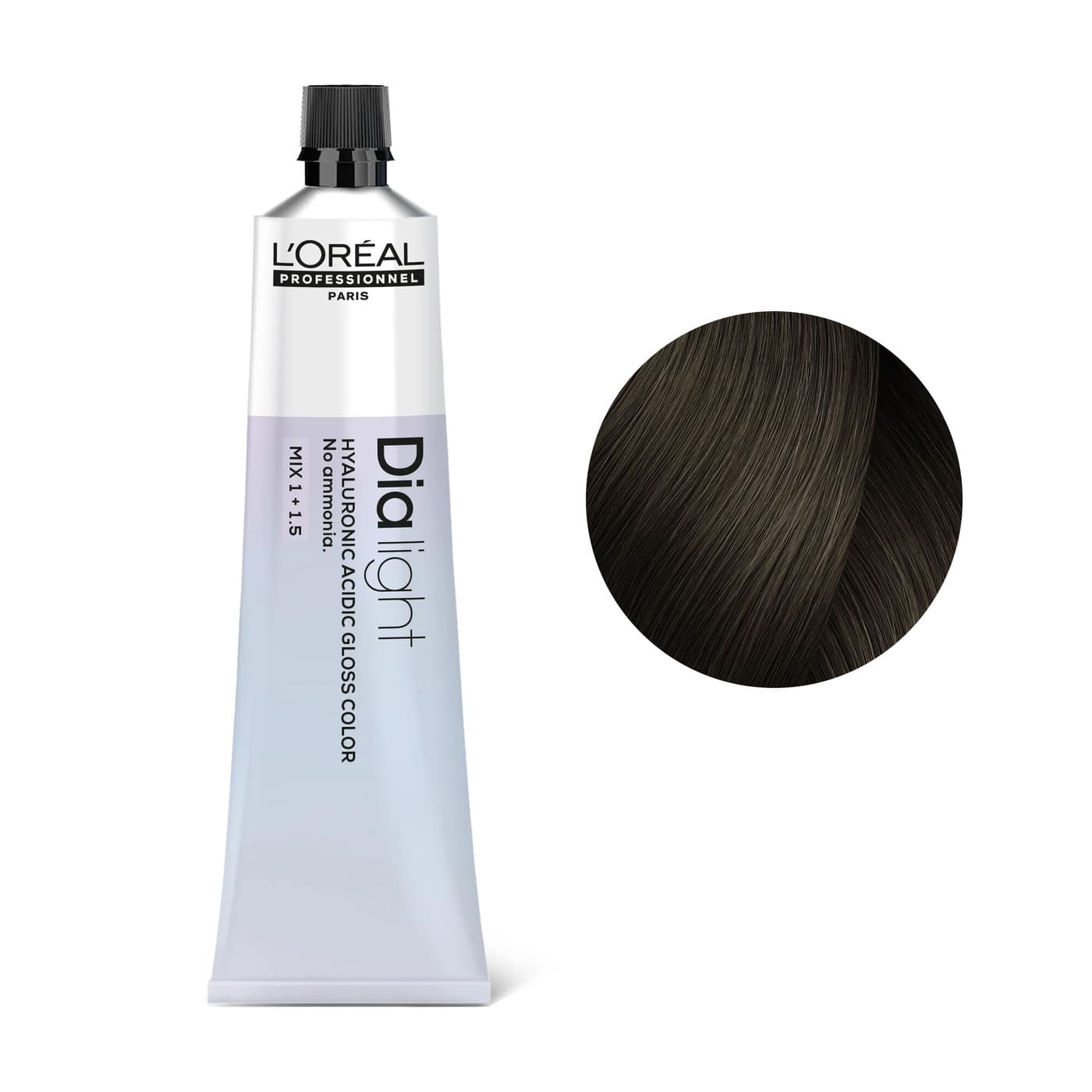 Loreal Dia Light, krem koloryzujący z kompleksem hialuronowym, 6.13
