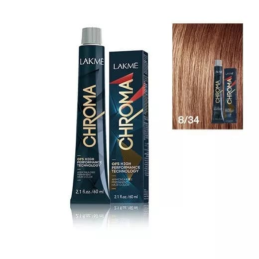 Chroma, farba do włosów o łagodnej formule, 8/34