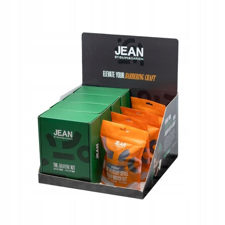 Jean Reseller Set, zestaw barberski, szczotka + miseczka + pędzel, ref.203ID2201