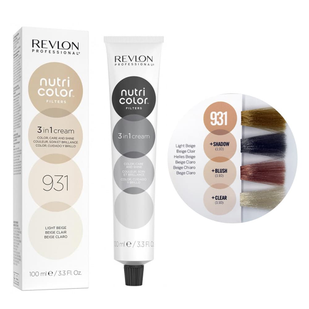 Revlon Nutri Color Filters, maska koloryzująca bez amoniaku, jasny beż, tuba