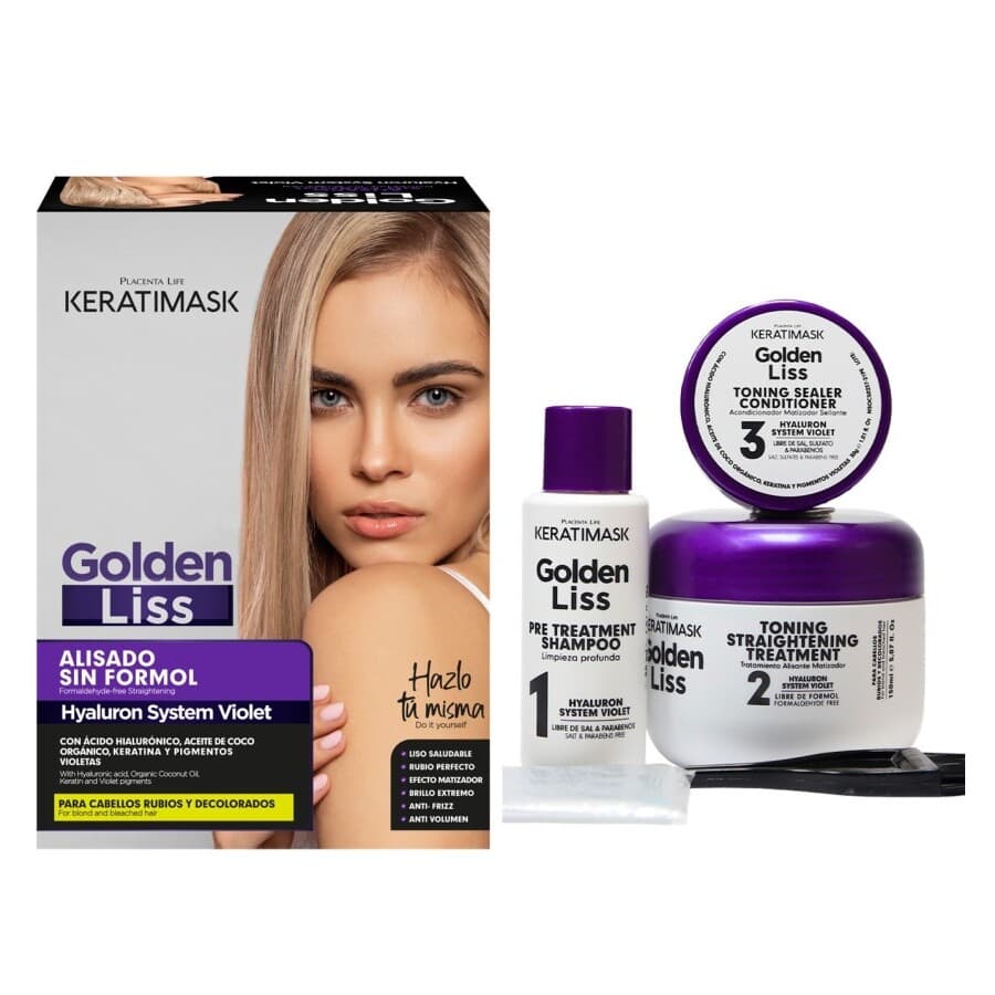Golden Liss, zestaw do prostowania włosów blond i rozjaśnionych