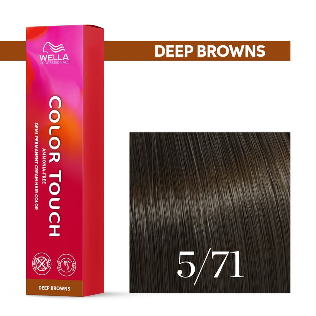 Wella Color Touch, krem tonujący bez amoniaku, 5/71