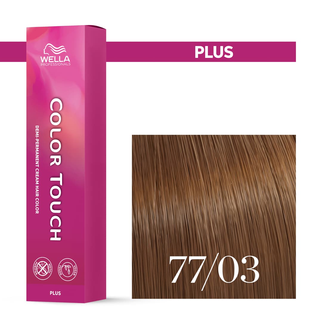 Wella Color Touch Plus, intensywny krem tonujący, 77/03